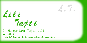 lili tajti business card